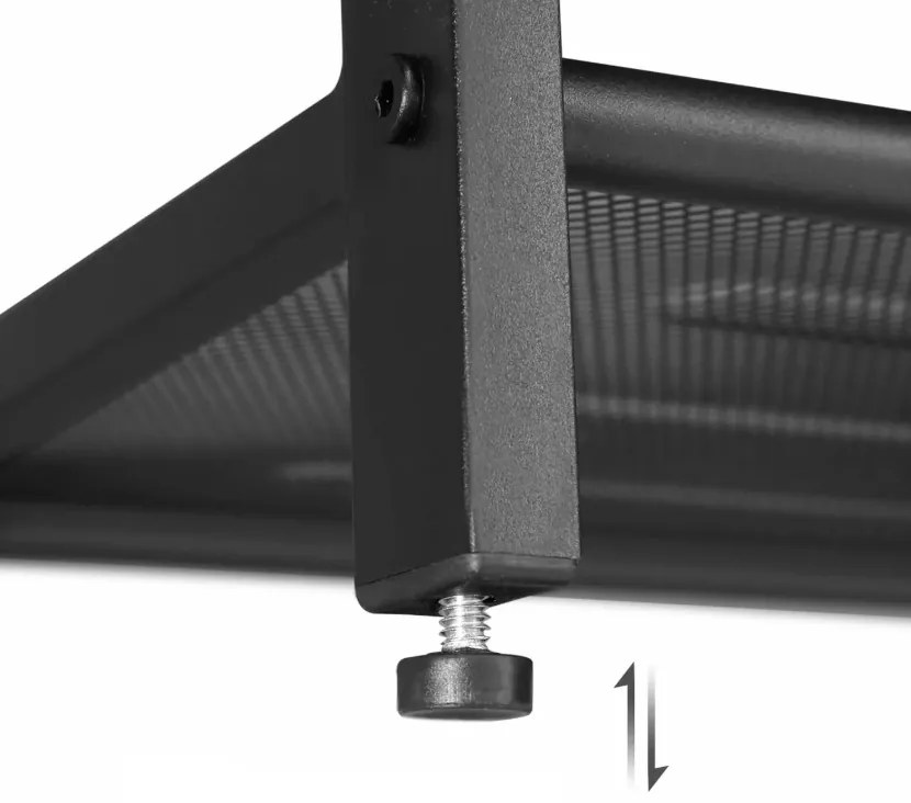 Suport incaltaminte TAYLOR maro cu structura neagra 100x92,5 cm, 4 rafturi