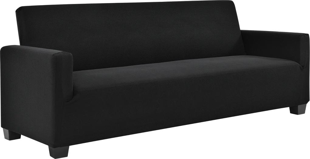 [neu.haus]® Husa protectie canapea 3 locuri, 140-210 cm, poliester/strech, 200g/m², 30°, negru