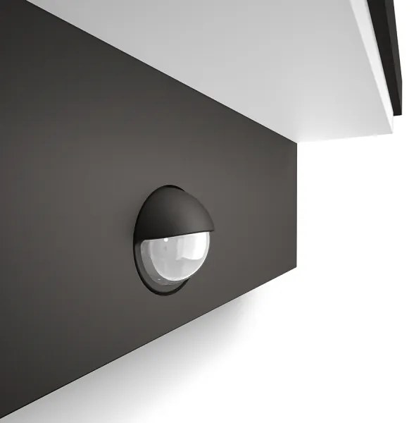 Aplică LED de exterior cu senzor BUSTAN 2xLED/4,5W IP44 Philips 16484/93/P3