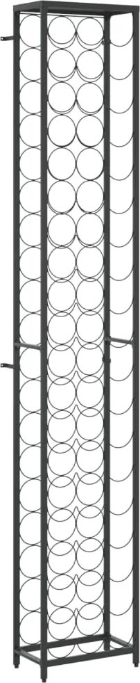 vidaXL Suport sticle vin 57 de sticle, negru 34x18x200 cm fier forjat