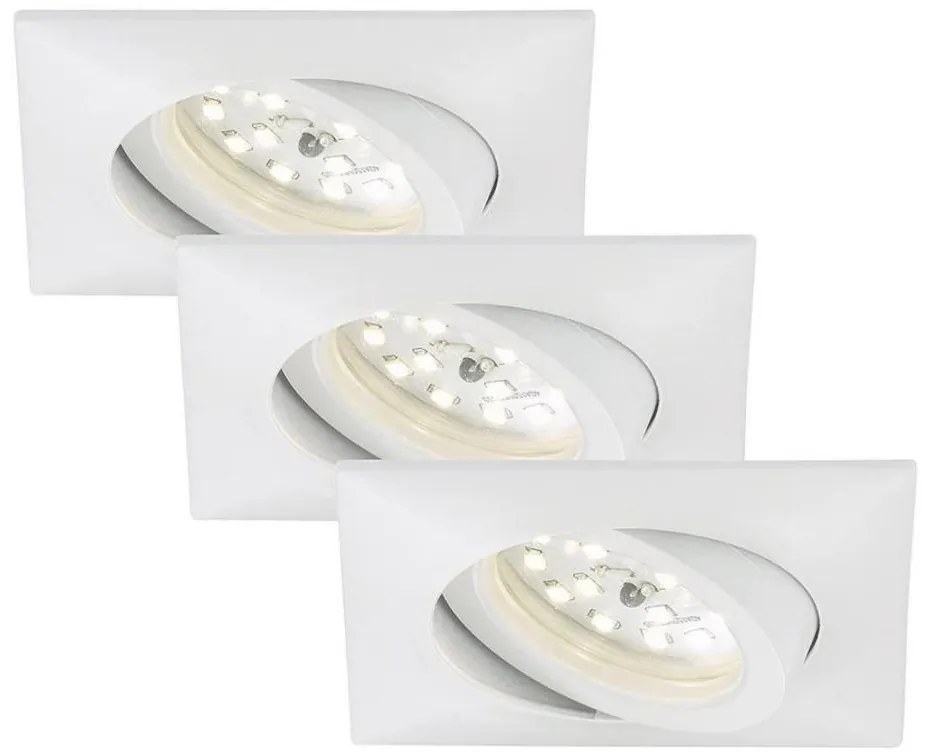 SET 3x corp de iluminat LED încastrat Briloner 7210-036 ATTACH LED/5W/230V IP44 alb