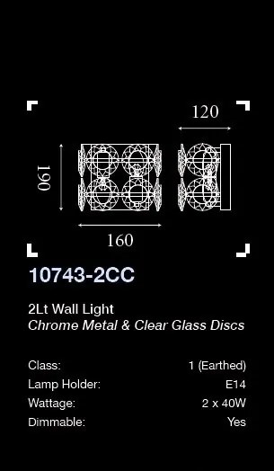 Aplica de perete design elegant Belle 2LT