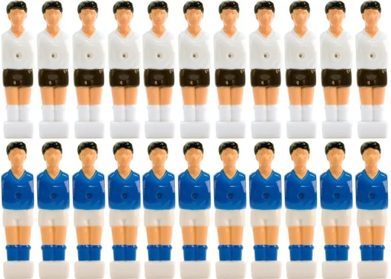 Set 22 figurine de fotbal alb-albastru 2,5 x 10,5 x 2 cm