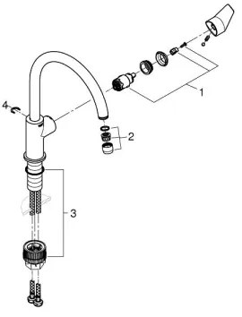 GROHE 31233001 - Baterie START pentru chiuvetă crom lucios