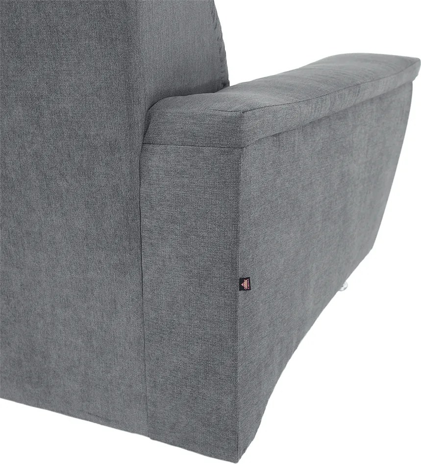 Colţar extensibil, material textil gri, model dreapta, SANTIAGO