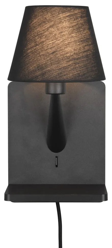 Aplică de perete negru-mat Comfort – Trio