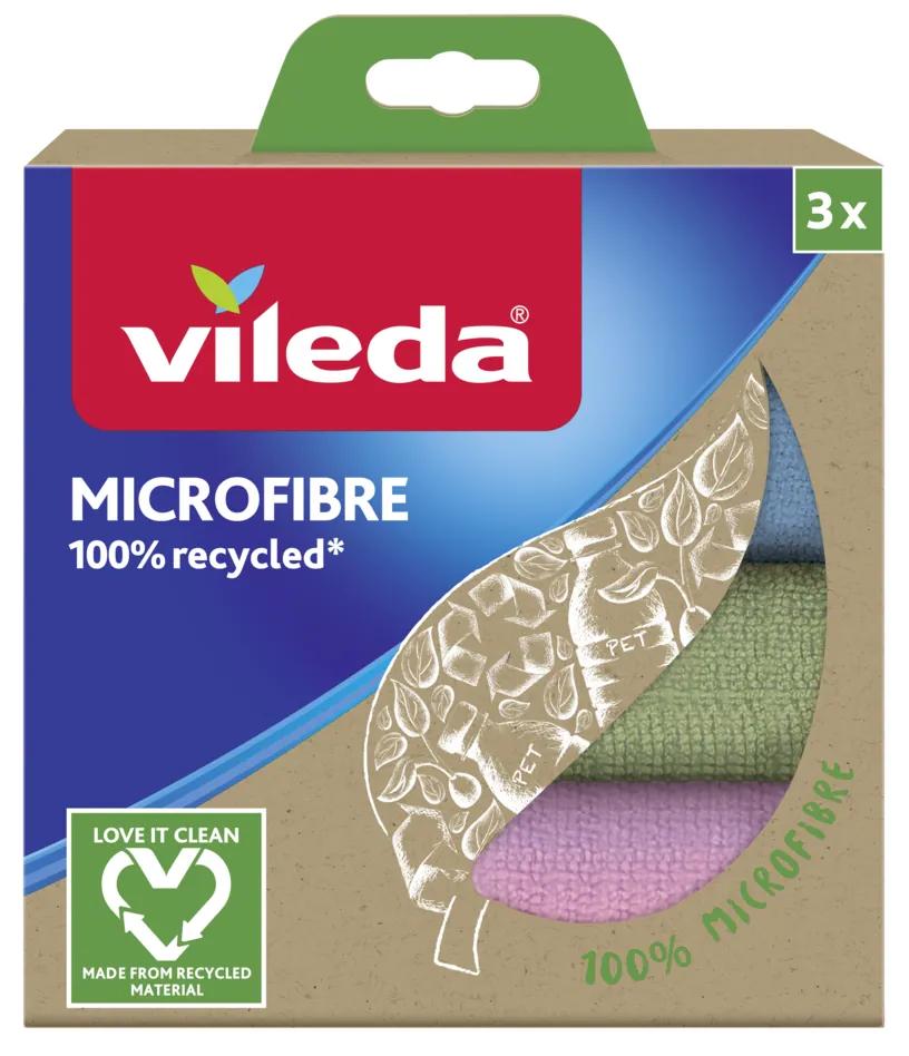 Lavetă Vileda Micro din fibre reciclate, 3 buc.