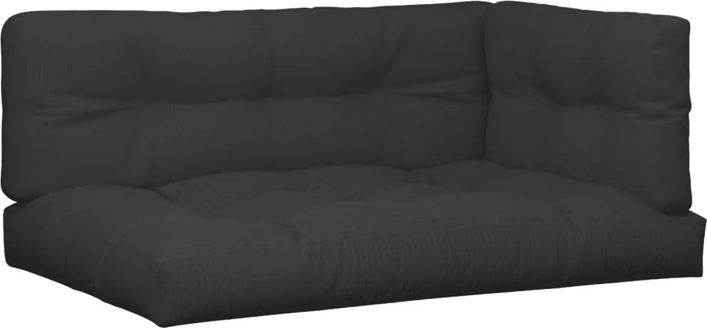 vidaXL Perne de paleți, 3 buc., negru, material textil
