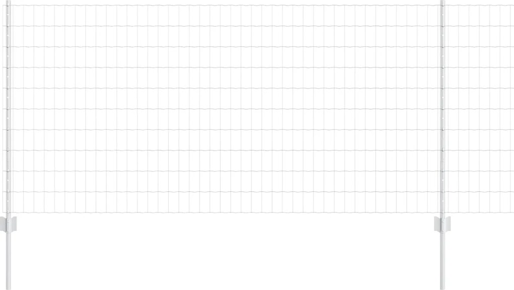 vidaXL Gard cu Stâlp Argintiu 1 x 10 m Oțel