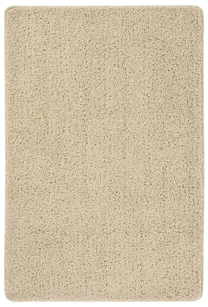 vidaXL Covor pufos, crem, 140x200 cm, antiderapant