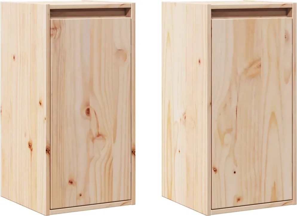 vidaXL Dulapuri de perete, 2 buc., 30x30x60 cm, lemn masiv de pin