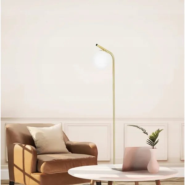 Lampă de podea 1xG9/40W/230V auriu/alb