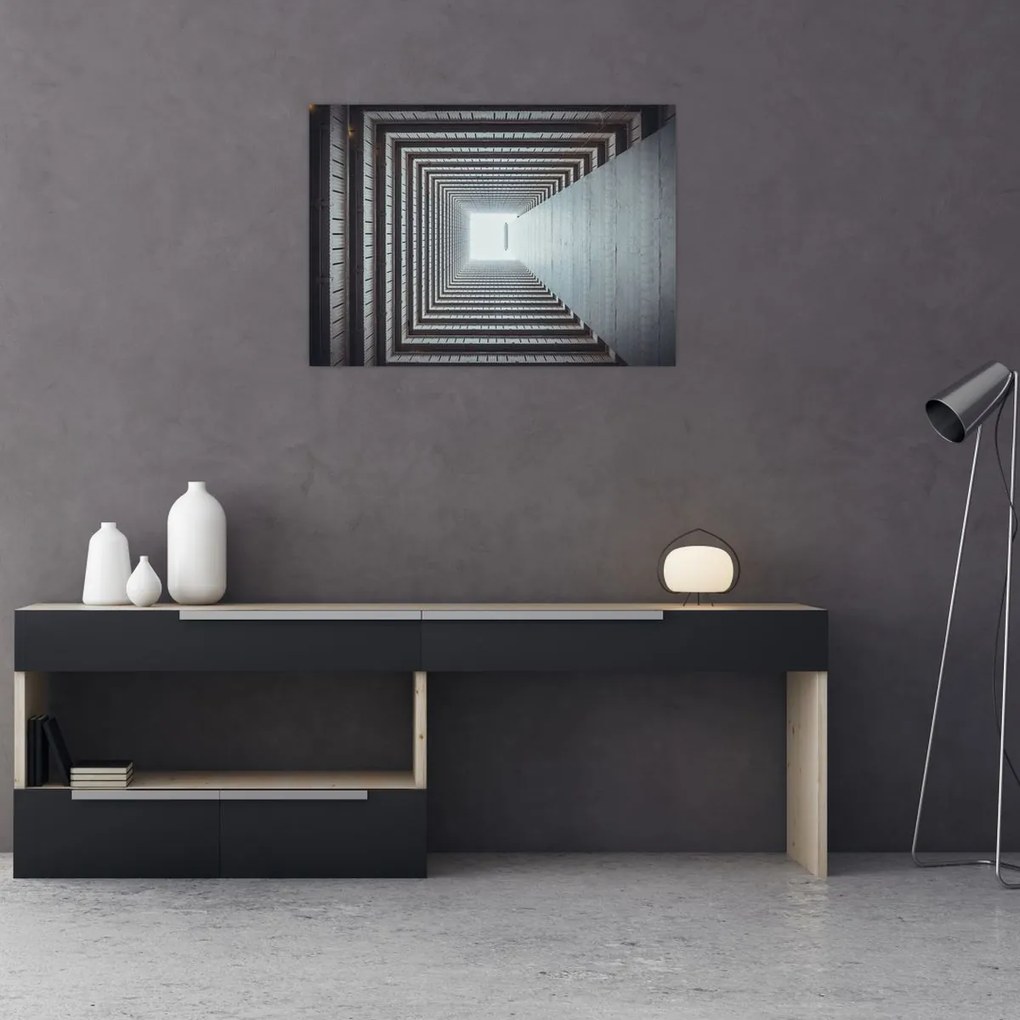 Tablou - Vedere din interiorul clădirii (70x50 cm)