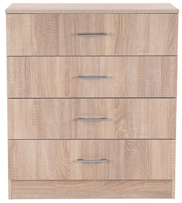 Comodă Miami cu 4 sertare 80x92 cm stejar sonoma-stejar sonoma