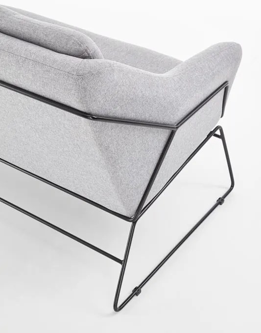 Fotoliu relaxare dublu gri deschis HAMAR 2 XL