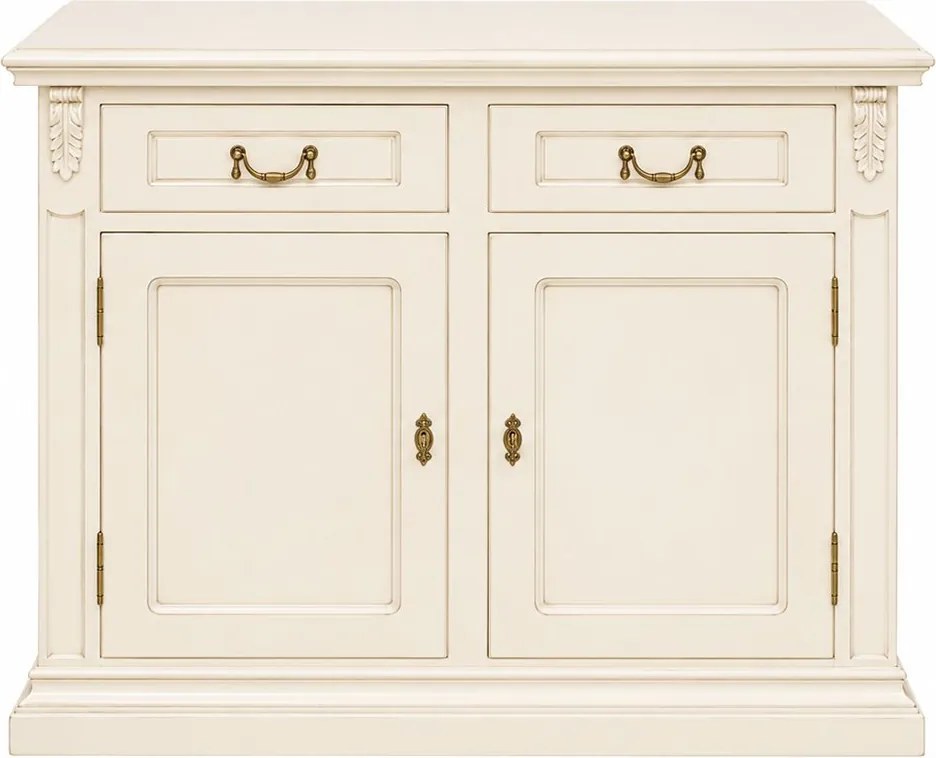 Comodă TV lemn masiv Bernhard, 122 × 54 × 84 cm