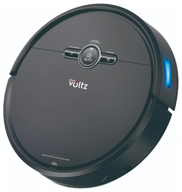 Robot aspirator Oliver Voltz OV51004A, 4400mAh, 600ml, Pana la 200 m², Wi-Fi, Tuya Smart, Telecomanda, Giroscop, Negru