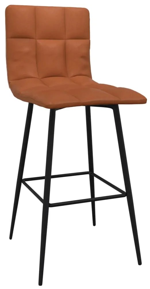 338642 vidaXL Scaun de bar, maro deschis, piele ecologică