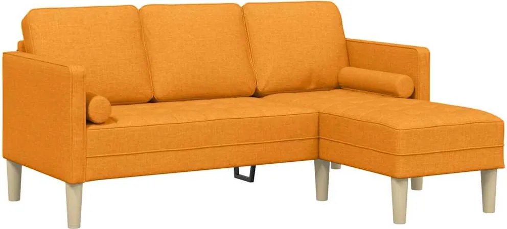 vidaXL Set de canapea cu pernă Galben Întunecat Poliester