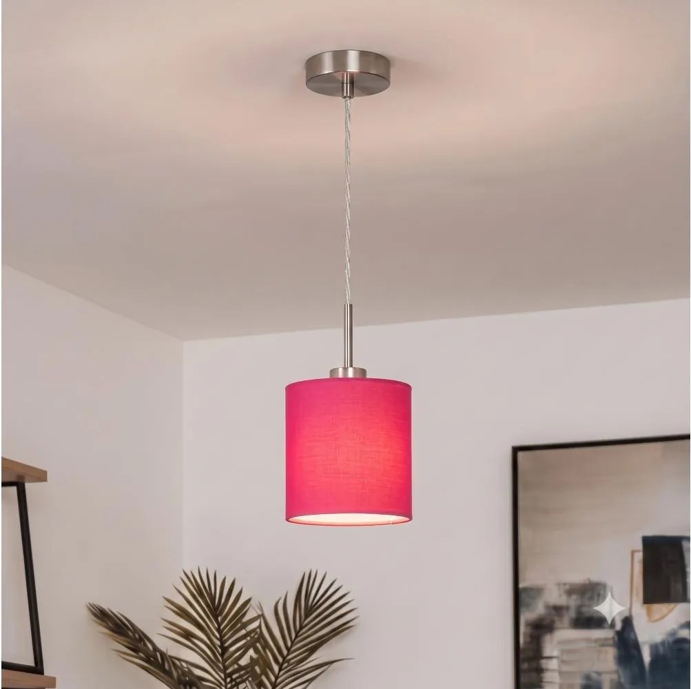 Brilagi - Lustră LED pe cablu NUBILA 1xE27/60W/230V Ø 14 cm roz