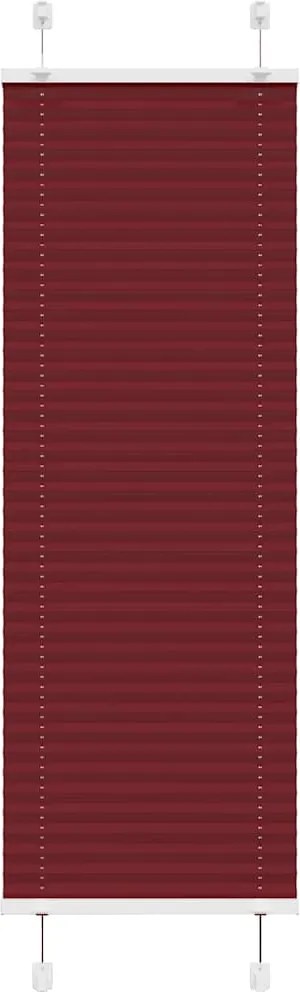 vidaXL Jaluzea plisată Bordeaux Roșu 40x100 cm Lățime țesătură 39,4 cm