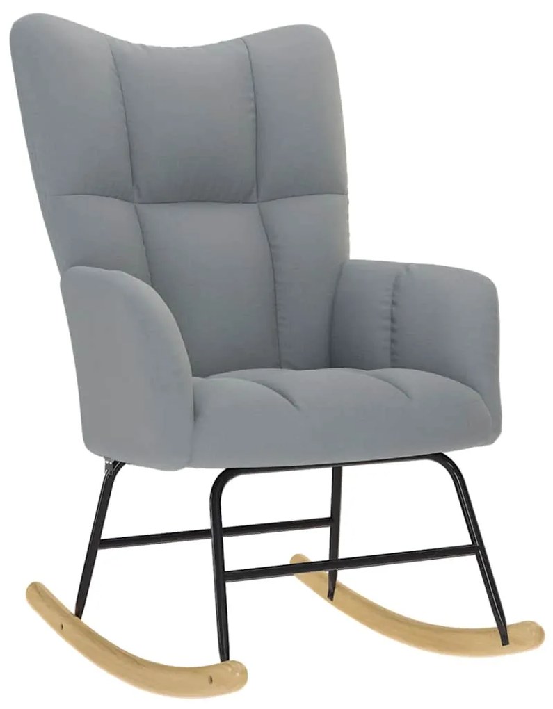 vidaXL Scaun balansoar, gri deschis, material textil