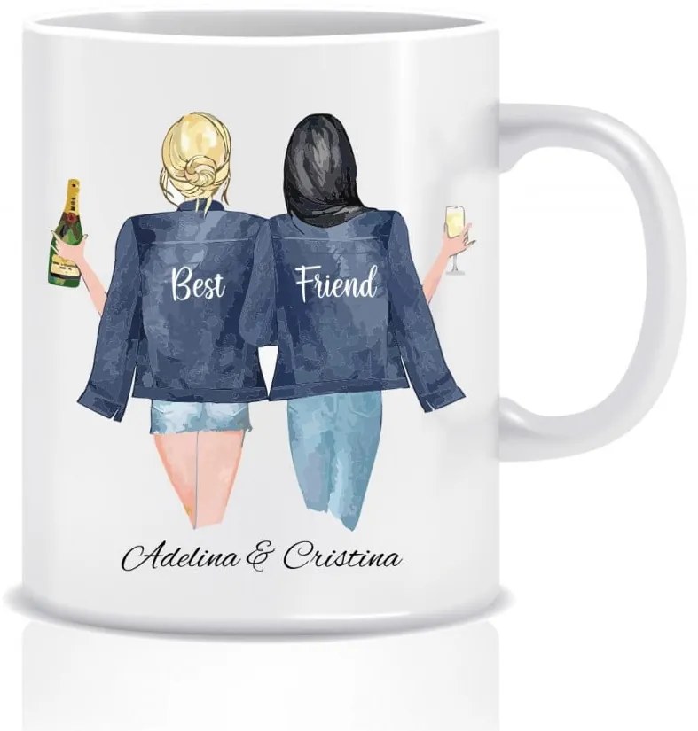 Cana personalizata pentru cei mai buni prieteni - Best friends