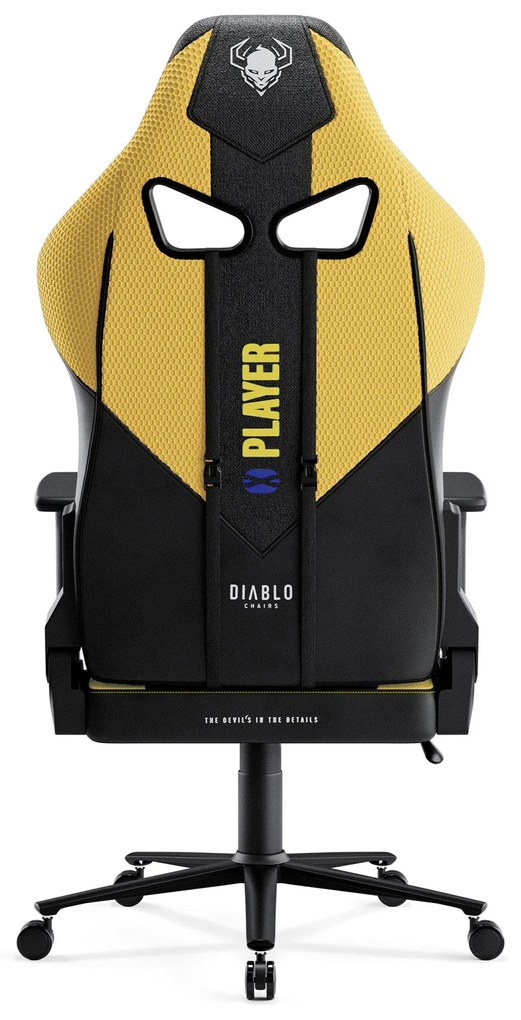 Scaun gaming din material Diablo X-Player 2.0 King Size: Dark Sunflower / Galben
