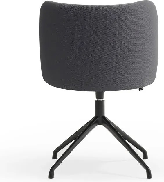 Scaun de sufragerie gri închis tapițat Mogi – Teulat