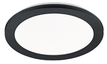 Plafoniera rotundă neagră 26 cm cu LED inclus, reglabil în 3 trepte, IP44 - Lope
