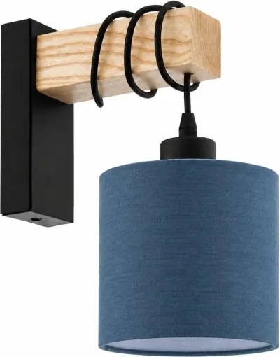 BRILAGI - Aplică de perete NUBILA 1xE27/60W/230V maro/negru/albastru închis