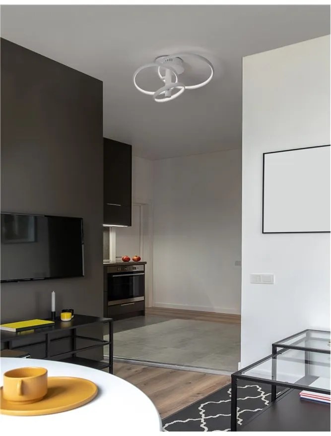 Lustra LED aplicata design modern circular ajustabil EMIL alba NVL-9349062