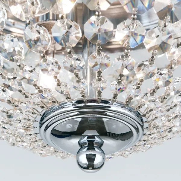 Plafonieră de cristal Orion DLU 1840/35 PLAFOND 3xE27/40W/230V d. 35 cm crom