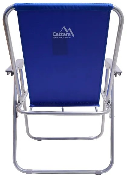 Scaun camping pliabil albastru/crom mat