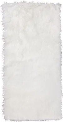 Covor blana artificiala, alb 60x120 cm