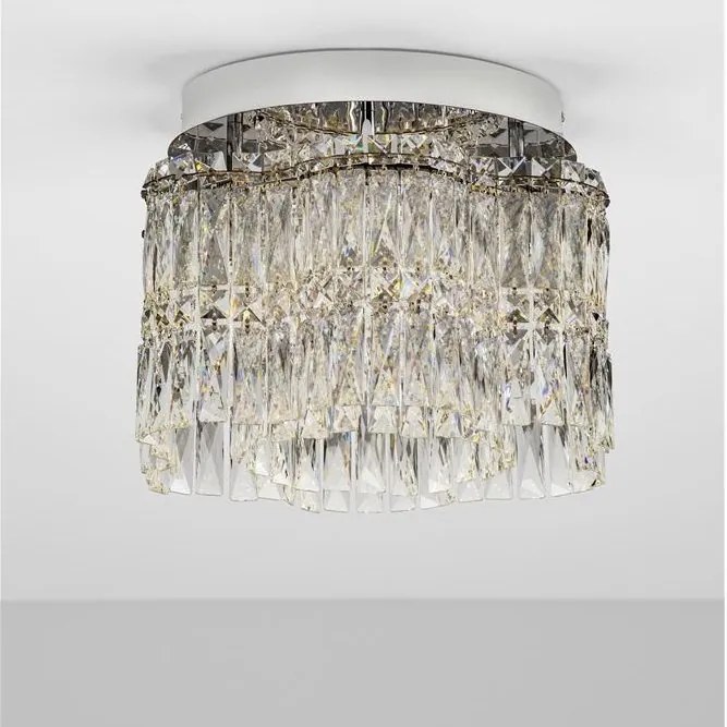 Lustra aplicata LED crom, cristale sticla NUVIA