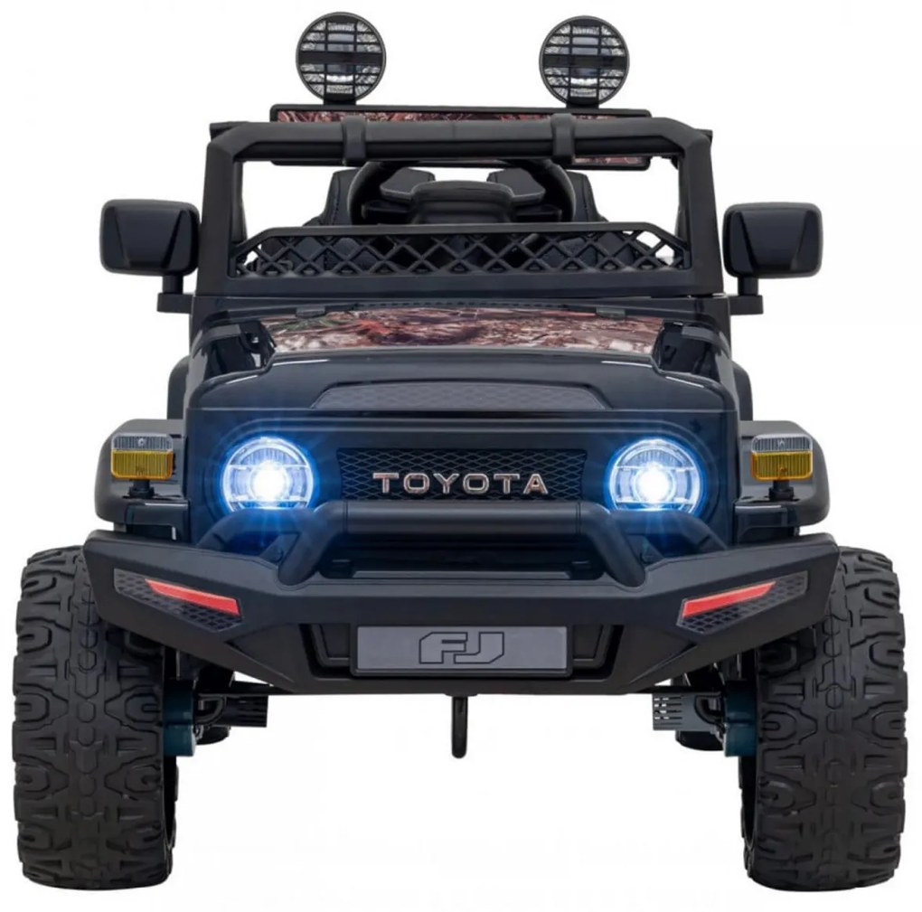 Masinuta Electrica cu acumulator pentru copii NOVOKIDS™ Toyota FJ Cruiser SUV 4X4, Roti din Cauciuc EVA, Max 30 kg , Usi cu deschidere , 3 Viteze,