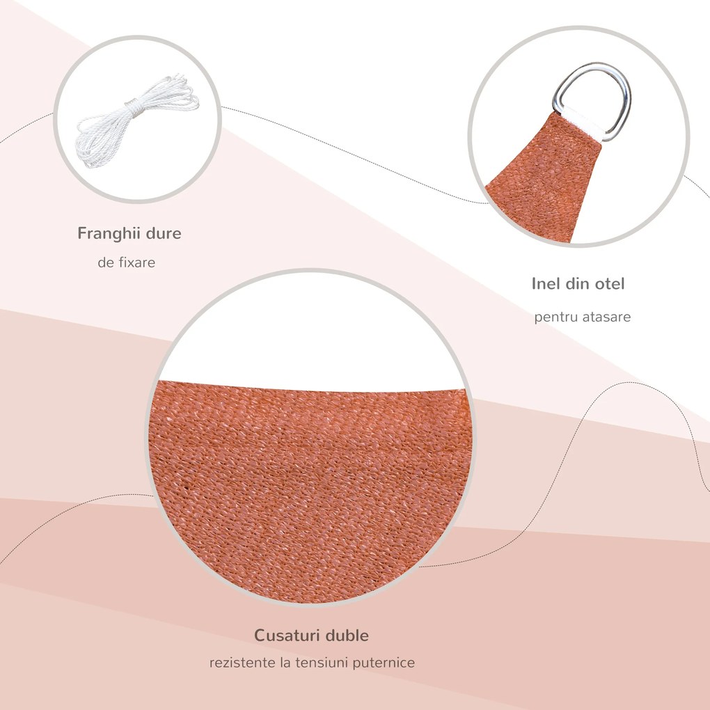 Outsunny Umbrar Dreptunghiular 4x6 m Rezistent la Raze UV | Aosom Romania