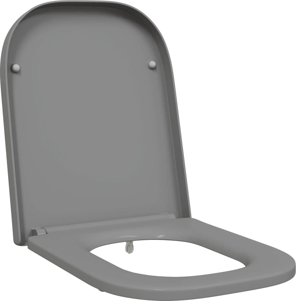 vidaXL Capacul de toaletă Gri 47,5 x 35 x 3,6 cm Duroplast