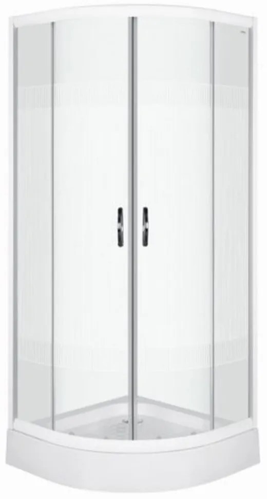 XENIA80 Cabină de duș curbată XENIA, dimensiuni 80x80x195 cm