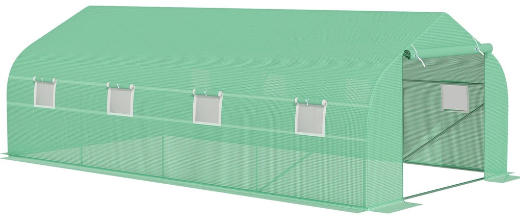 Outsunny Sera Gradina Verde Pentru Legume 6x3x2 | Aosom Romania