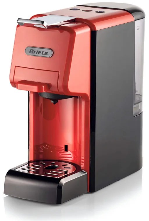 Espressor pentru cafea macinata si capsule 4in1 Ariete 1304/12, 1350W, 19 bar, 0.7 l, Auto shut-off, Baza reglabila, Rosu