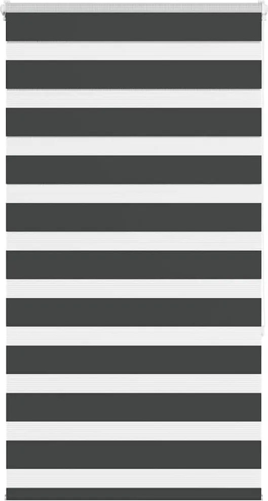vidaXL Jaluzea tip zebra neagră lățime țesătură 70,9 cm poliester