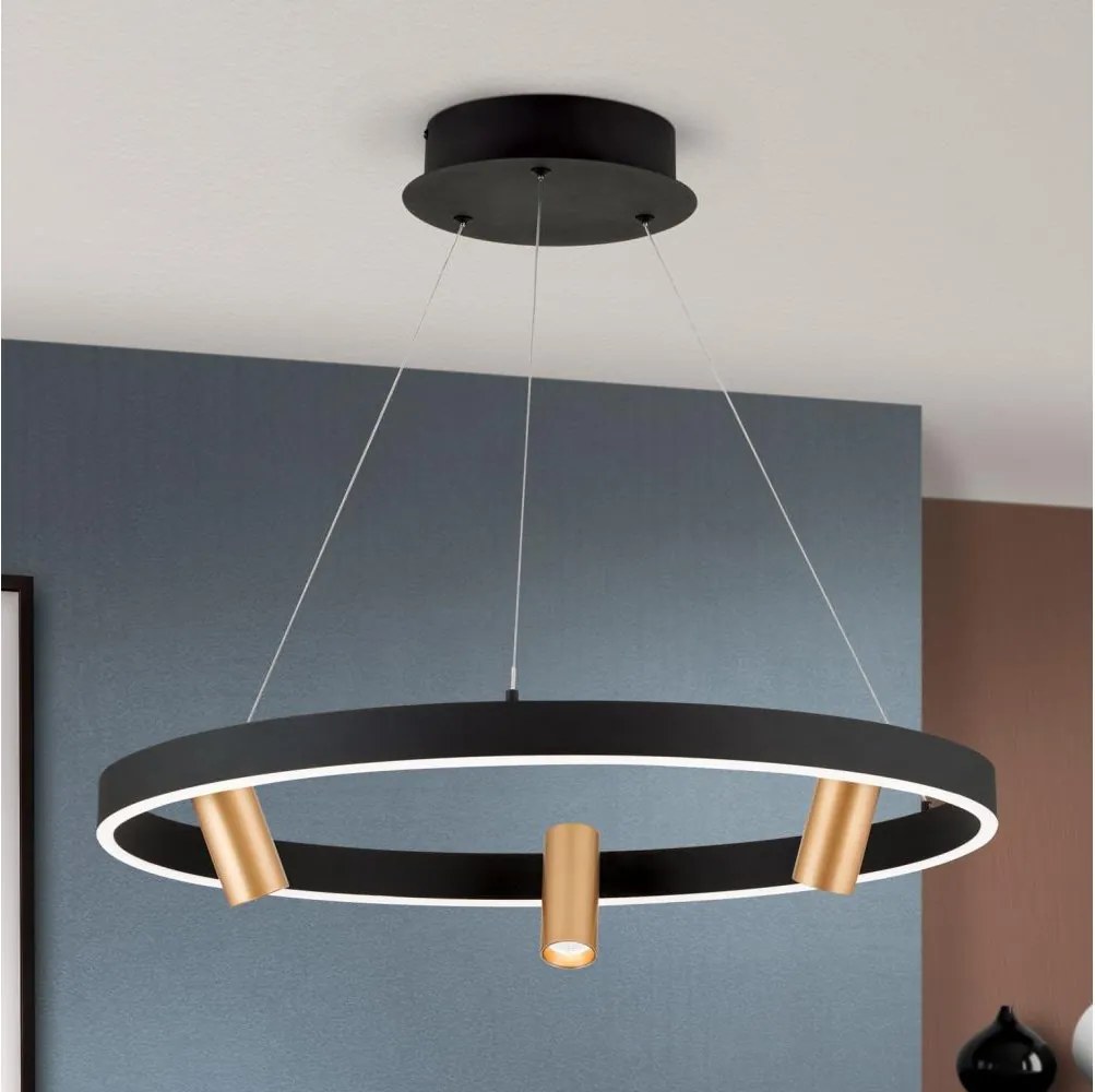 Orion HL 6-1667/3-LED Lustră reglabilă pe cablu BERLIN LED/50W/230V negru/auriu