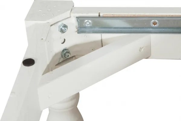 Masa pliabila, L90(180) 90 H80 cm, culoare natur alb antic, Lemn masiv