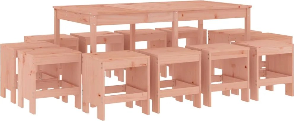vidaXL Set mobilier pentru grădină, 13 piese, lemn masiv douglas