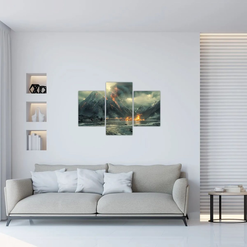 Tablou - Erupție vulcanică (90x60 cm)