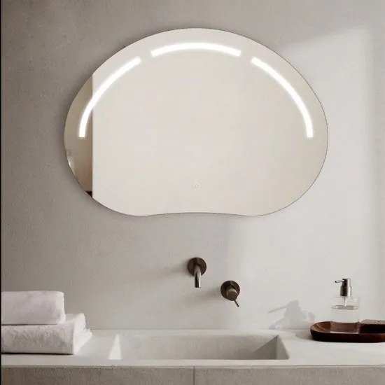 Oglinda LED 80x60 cm, Iluminare 3 Nuanțe, Touch Control & Design Premium