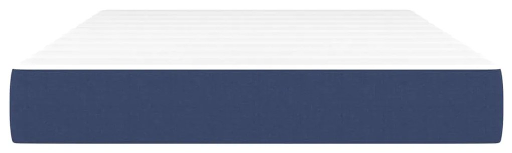 Saltea de pat cu arcuri, albastru, 120x200x20 cm, textil Albastru, 120 x 200 cm