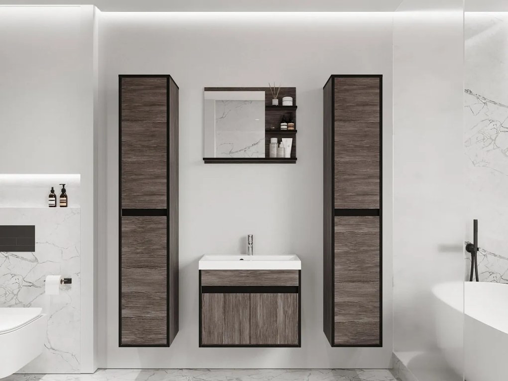 Mobilier baie Garmana XL (bodega + Negru grafit) (cu baterie Economico BYU 020M și sifon). 1103918